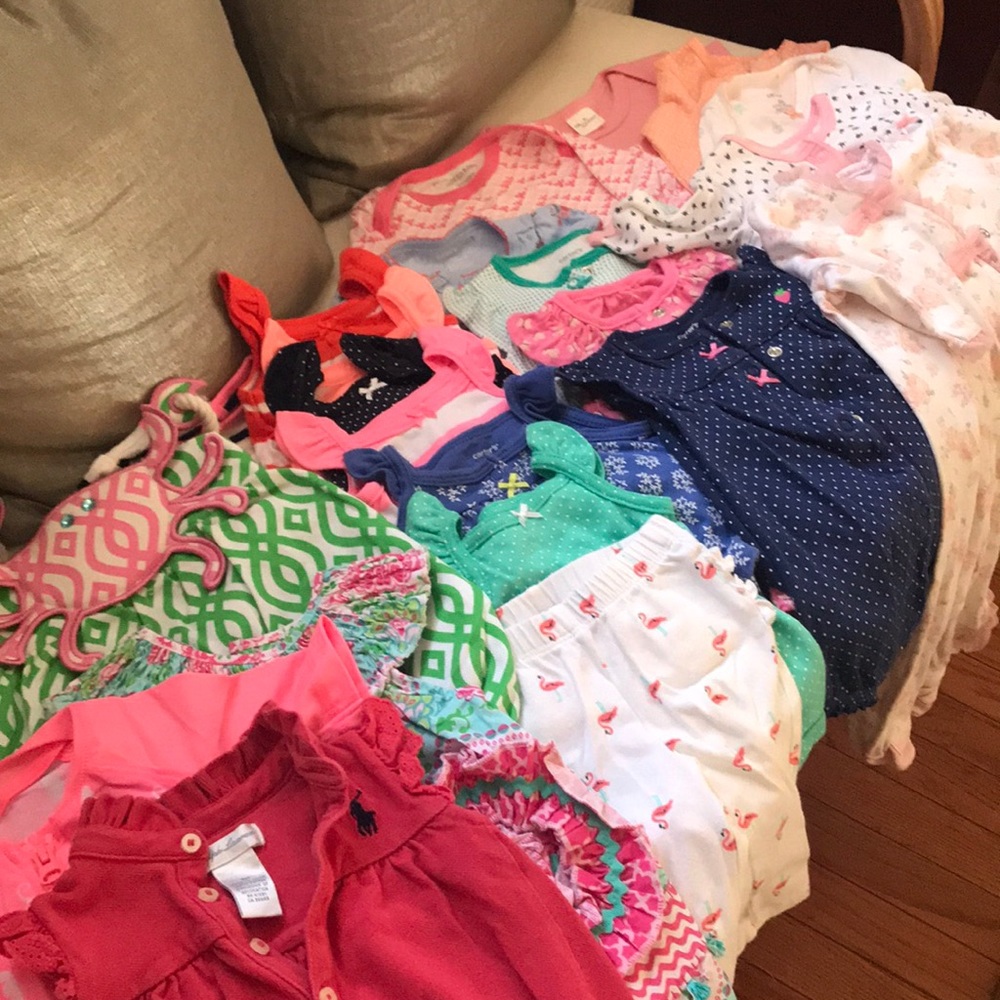 New! 22 items! Spring rompers, onesies, gowns.